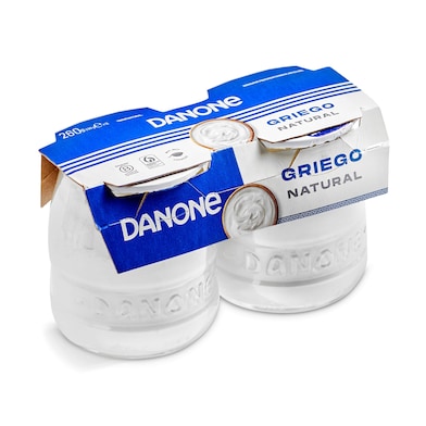 Yogur griego natural original Danone pack 2 x 120 g-0