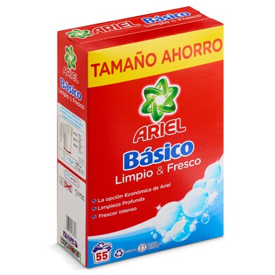 Detergente en polvo básico Ariel caja 55 lavados - Supermercados DIA