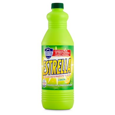 Lejía con detergente limón Estrella botella 1.43 l-1