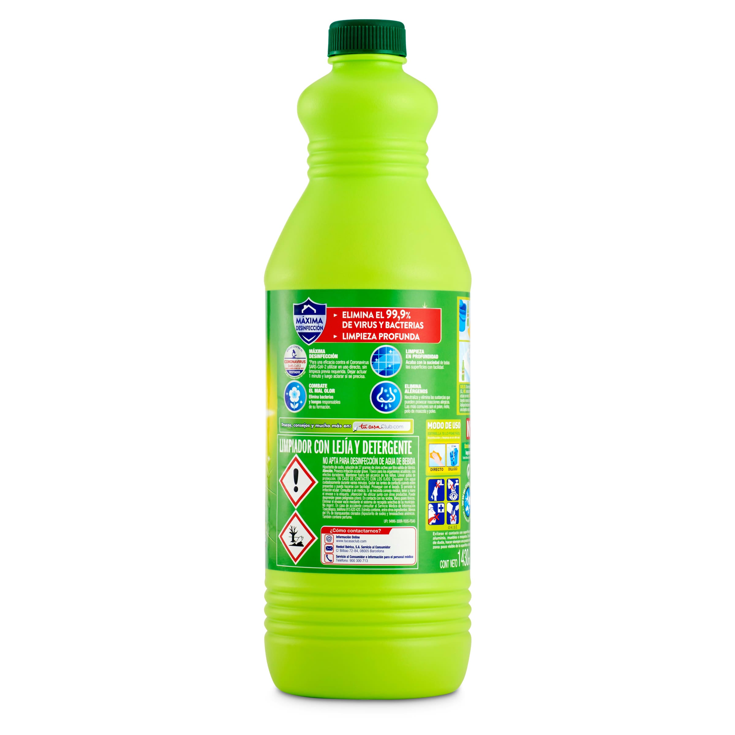 Lejía con detergente limón Estrella botella 1.43 l - Supermercados DIA