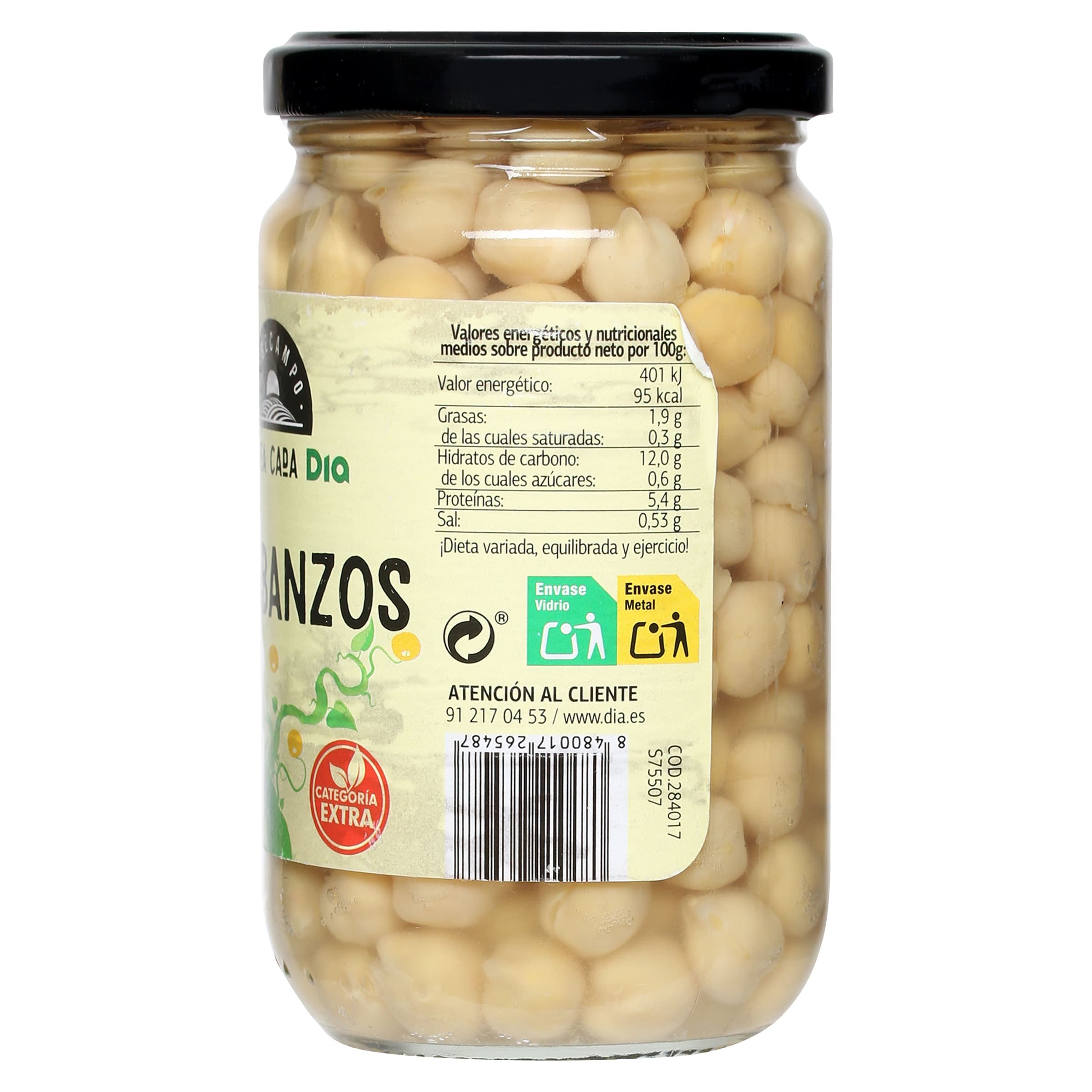 Garbanzos cocidos Dia Vegecampo 210 g