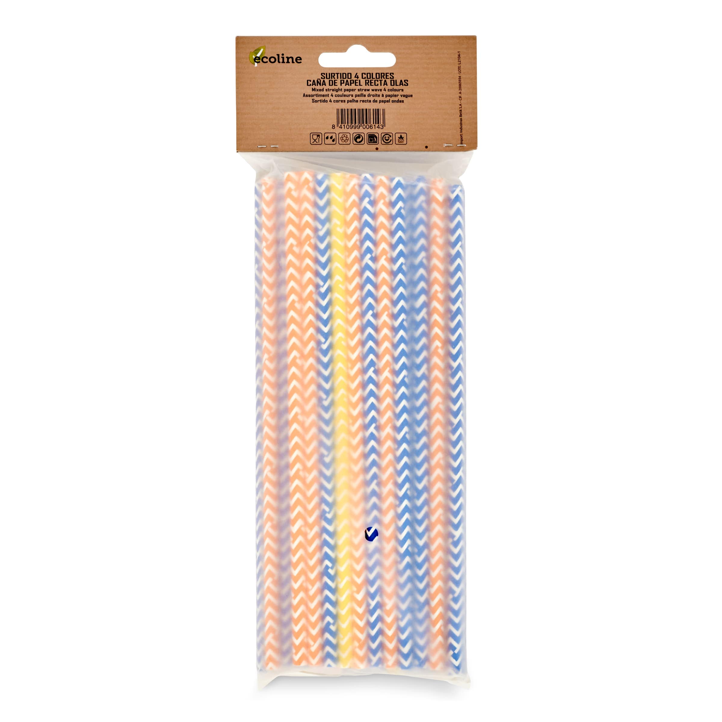 Pajitas de papel 48 unidades