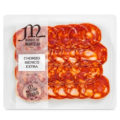 Chorizo ibérico extra Manuel de Montejo bandeja 90 g-0