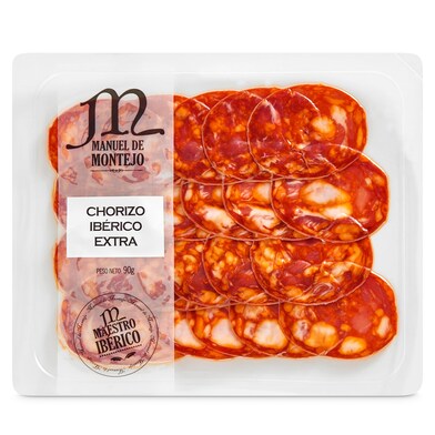 Chorizo ibérico extra Manuel de Montejo bandeja 90 g-0 Chorizo ibérico extra Manuel de Montejo bandeja 90 g-0