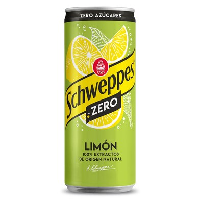 Refresco de limón zero Schweppes lata 33 cl-0