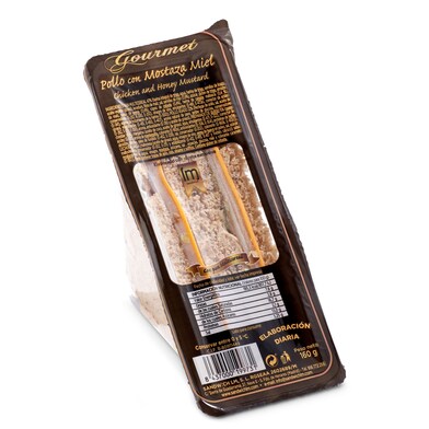 Sándwich de pollo con mostaza bandeja 160 g-0 Sándwich de pollo con mostaza bandeja 160 g-0