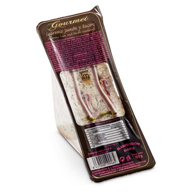 Sándwich de jamón y bacon bandeja 160 g-0 Sándwich de jamón y bacon bandeja 160 g-0