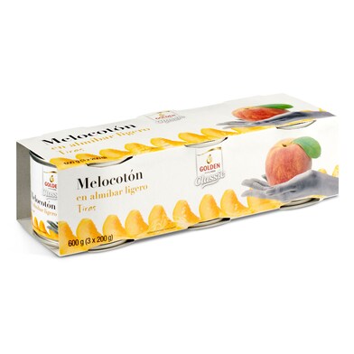 Melocotón en almíbar ligero en tiras Golden lata 3 x 115 g-0 Melocotón en almíbar ligero en tiras Golden lata 3 x 115 g-0