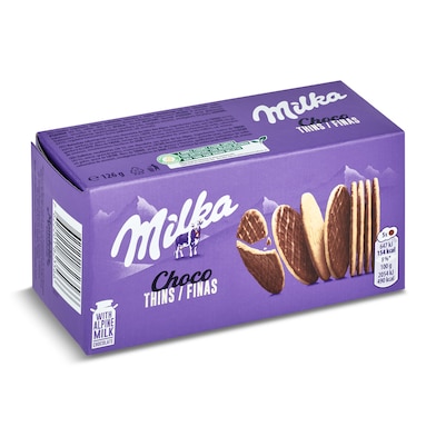 Galletas recubiertas con chocolate con leche Milka caja 126 g-0