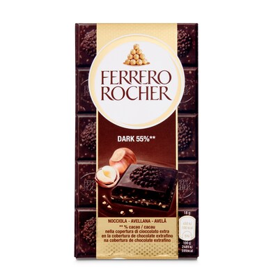 Chocolate negro 55% cacao con avellanas Ferrero Rocher 90 g-0 Chocolate negro 55% cacao con avellanas Ferrero Rocher 90 g-0