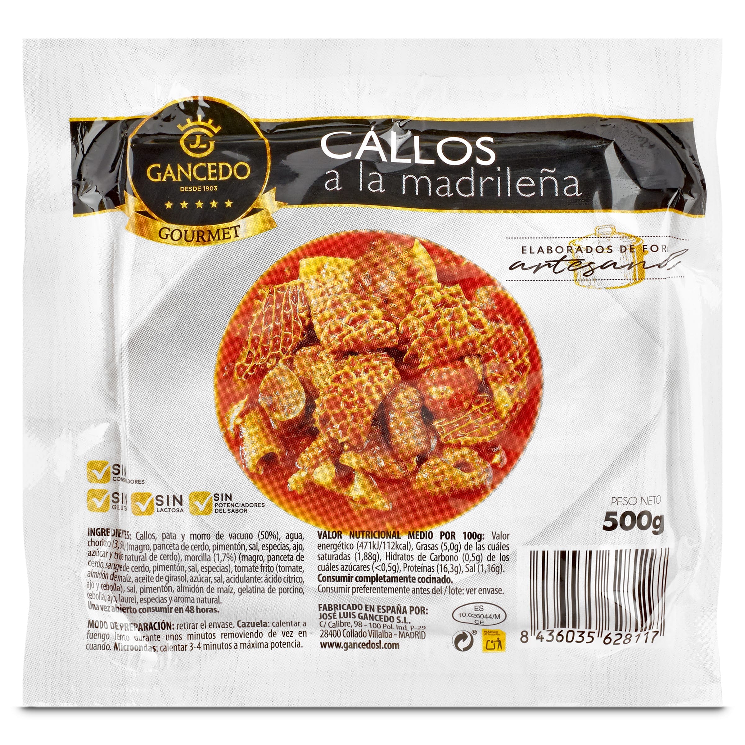 Callos a la madrileña Gancedo 500 g