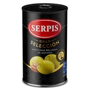 Aceitunas rellenas de anchoa Serpis lata 130 g