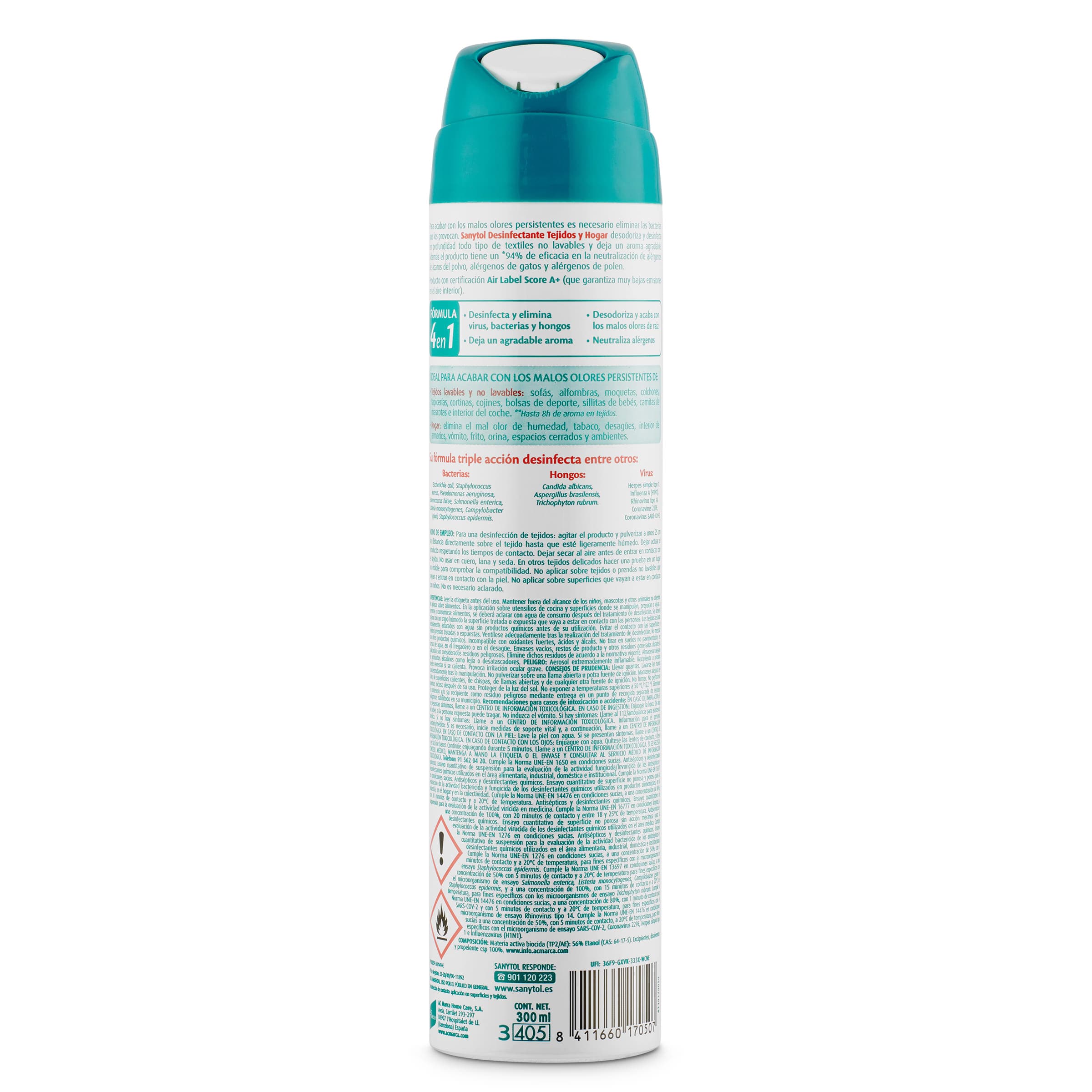 Desinfectante hogar y tejidos Sanytol 300 ml