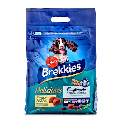 Alimento para perros con salmón Brekkies Delicious bolsa 2.7 kg-0