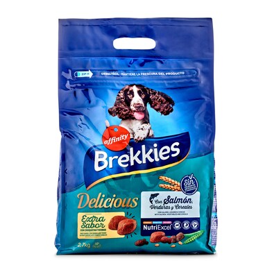 Alimento para perros con salmón Brekkies Delicious bolsa 2.7 Kg-0