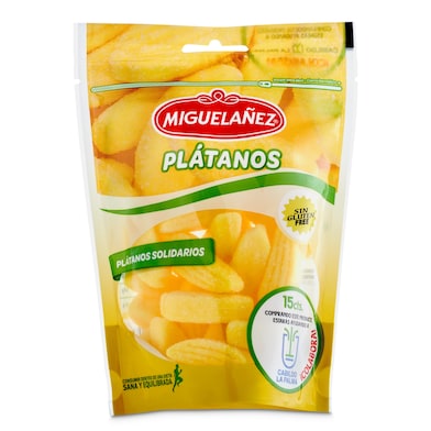 Golosinas de plátanos solidarios Migueláñez bolsa 165 g-0