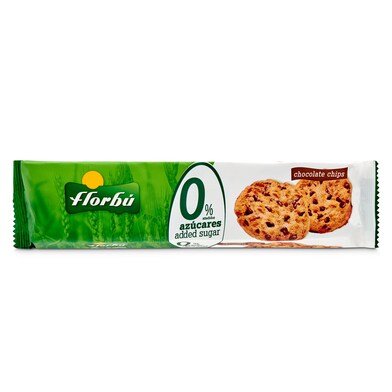 Galletas con pepitas de chocolate sin azúcar Florbu bolsa 185 g-0 Galletas con pepitas de chocolate sin azúcar Florbu bolsa 185 g-0