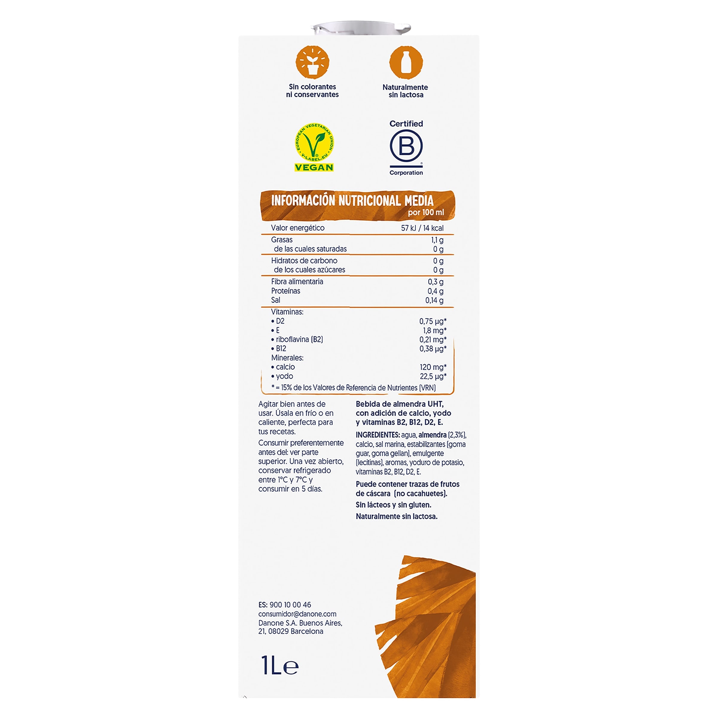Bebida de almendras sin azúcar Alpro 1 L