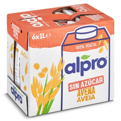 Bebida de avena sin azúcar Alpro pack 6 x 1 l-0 Bebida de avena sin azúcar Alpro pack 6 x 1 l-0