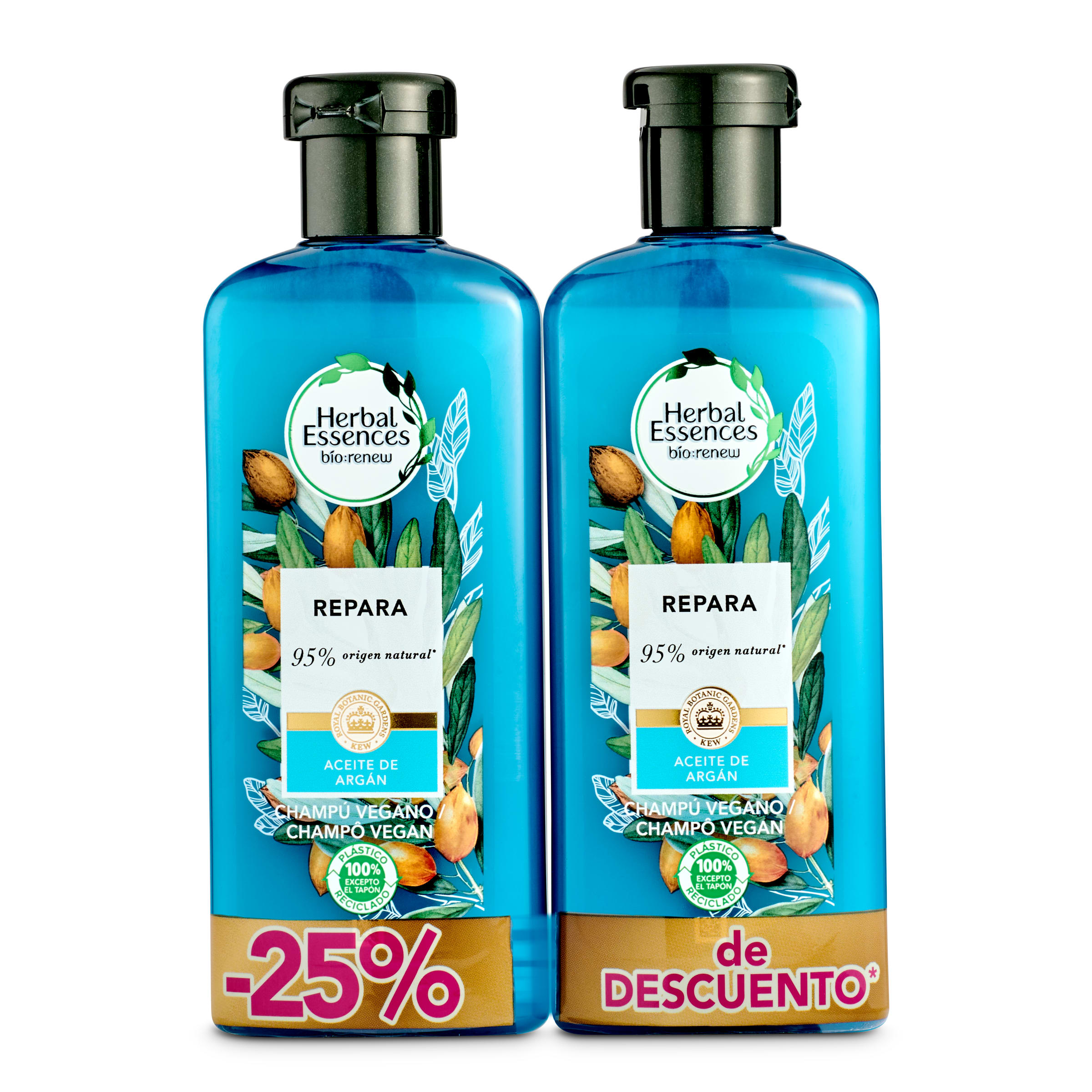 Champú bio aceite de argán Herbal Essences botella 2 x 250 ml -  Supermercados DIA