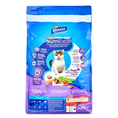 Alimento para gatos esterilizados con pollo Brekkies bolsa 3 Kg-1 Alimento para gatos esterilizados con pollo Brekkies bolsa 3 Kg-1