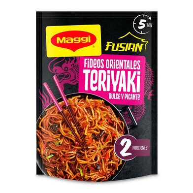 Fideos orientales fusian sabor teriyaki Maggi sobre 130 g-0