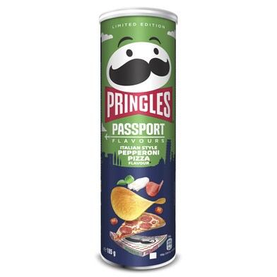 Patatas fritas passport pizza pepperoni Pringles tubo 185 g-0 Patatas fritas passport pizza pepperoni Pringles tubo 185 g-0