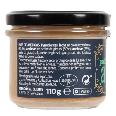 Paté de anchoa Nuestra Alacena frasco 110 g-1 Paté de anchoa Nuestra Alacena frasco 110 g-1