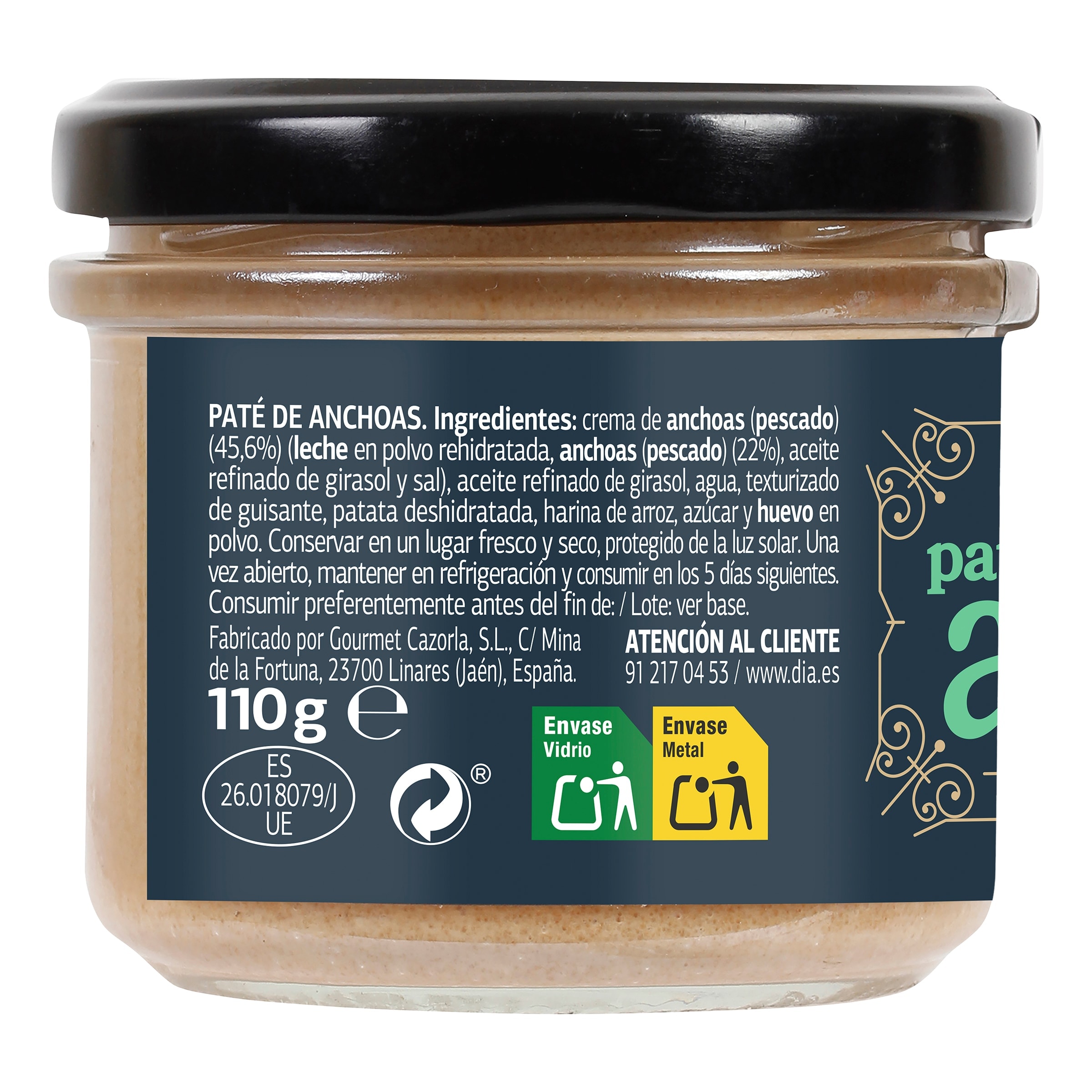 Paté de anchoa Dia Nuestra Alacena 110 g
