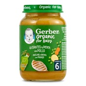 Puré de guisantes con patata y pollo Gerber frasco 190 g