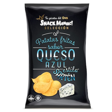 Patatas fritas sabor queso azul Snack Maniac de Dia bolsa 130 g-0