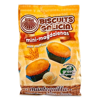 Mini magdalenas con mantequilla Biscuits Galicia bolsa 180 g-0