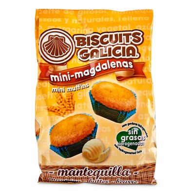 Mini magdalenas con mantequilla Biscuits Galicia bolsa 180 g-0 Mini magdalenas con mantequilla Biscuits Galicia bolsa 180 g-0