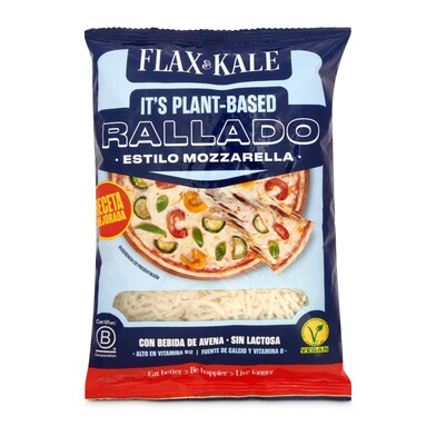 Queso vegano mozzarella Flax&kale bolsa 130 g-0 Queso vegano mozzarella Flax&kale bolsa 130 g-0