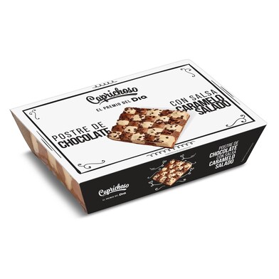 Postre de chocolate con caramelo salado Caprichoso Dia vaso 450 g-0 Postre de chocolate con caramelo salado Caprichoso Dia vaso 450 g-0