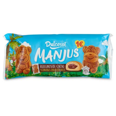 Manjus rellenos de cacao Dulcesol bolsa 100 g-0 Manjus rellenos de cacao Dulcesol bolsa 100 g-0