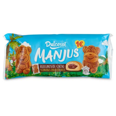 Manjus rellenos de cacao Dulcesol bolsa 100 g-0