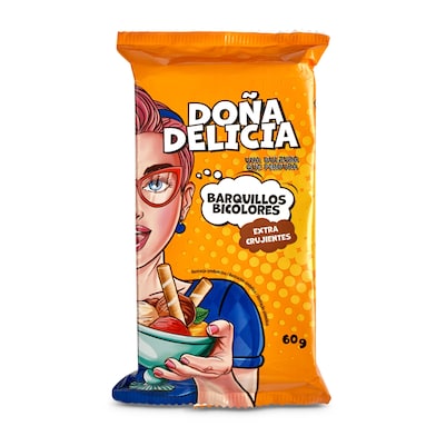 Barquillos rellenos de cacao Doña delicia caja 60 g-0
