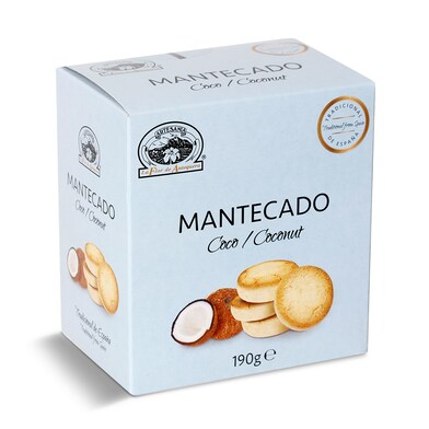 Mantecados de coco La flor de Antequera caja 190 g-0 Mantecados de coco La flor de Antequera caja 190 g-0