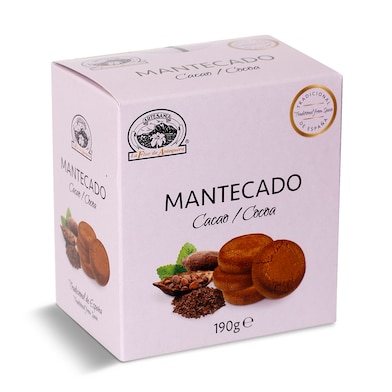 Mantecados de cacao La flor de Antequera caja 190 g-0