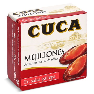 Mejillones en salsa gallega Cuca lata 50 g-0 Mejillones en salsa gallega Cuca lata 50 g-0