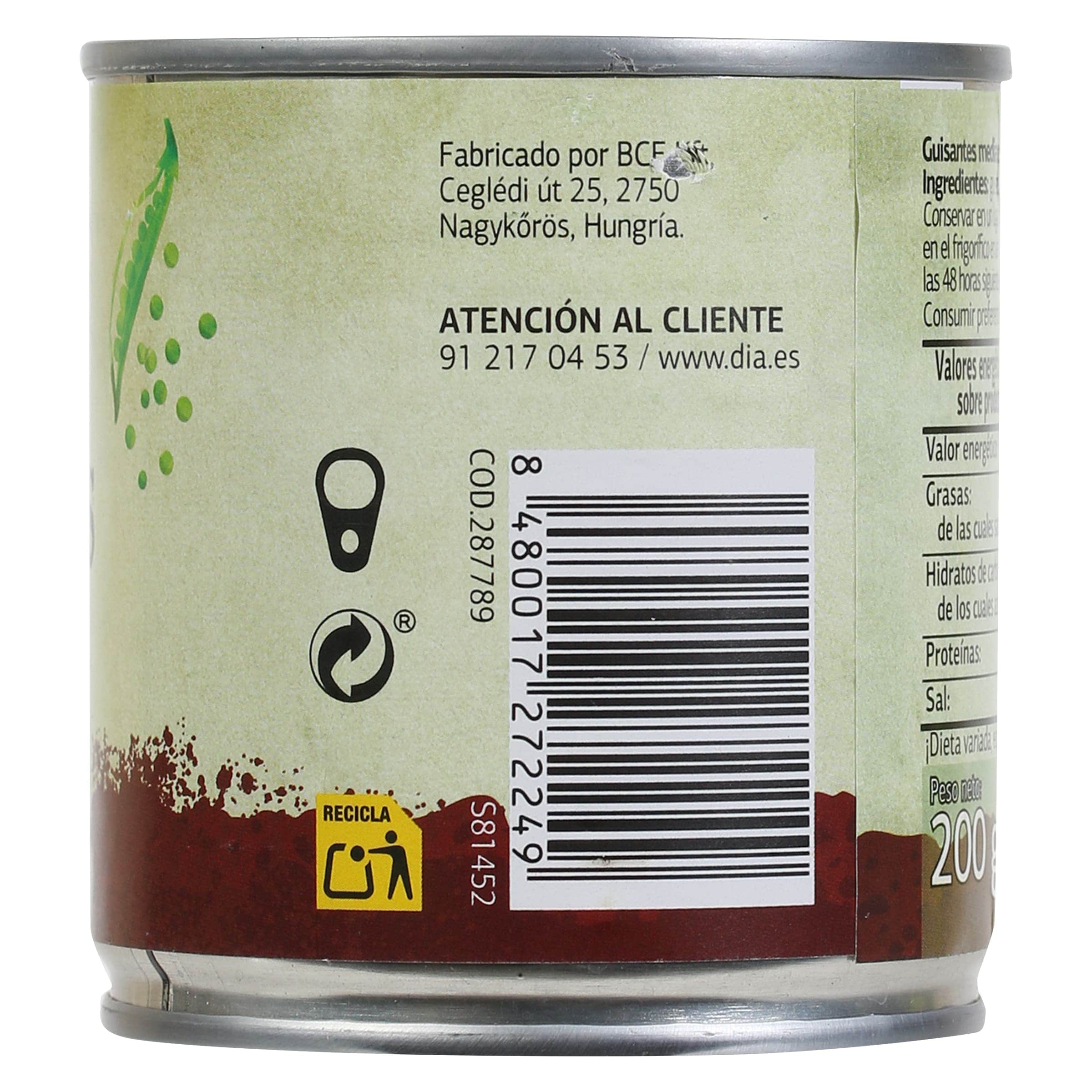 Guisantes medianos Dia Vegecampo 3 x 130 g
