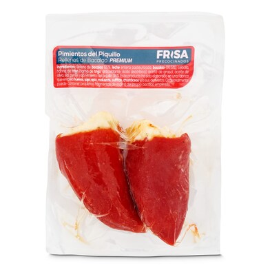 Pimientos del piquillo rellenos de bacalao Frisa bolsa 135 g-0 Pimientos del piquillo rellenos de bacalao Frisa bolsa 135 g-0