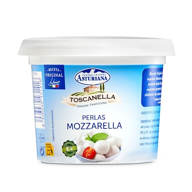 Queso mozzarella en perlas Toscanella tarrina 125 g-0
