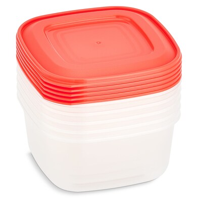 Recipientes herméticos cuadrados 600 ml set Conservers bolsa 5 unidades-0 Recipientes herméticos cuadrados 600 ml set Conservers bolsa 5 unidades-0