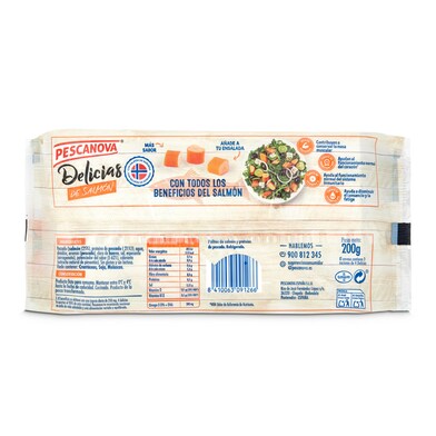 Delicias de salmón PESCANOVA BOLSA 200 GR-1 Delicias de salmón PESCANOVA BOLSA 200 GR-1