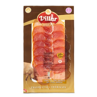 Lomo de cebo ibérico 50% Villar sobre 45 g-0 Lomo de cebo ibérico 50% Villar sobre 45 g-0