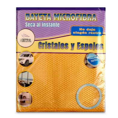 Bayeta microfibra cristales y espejos Ligerina bolsa 1 unidad-0