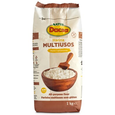 Harina multiusos sin gluten Natur dacsa bolsa 1 kg-1 Harina multiusos sin gluten Natur dacsa bolsa 1 kg-1
