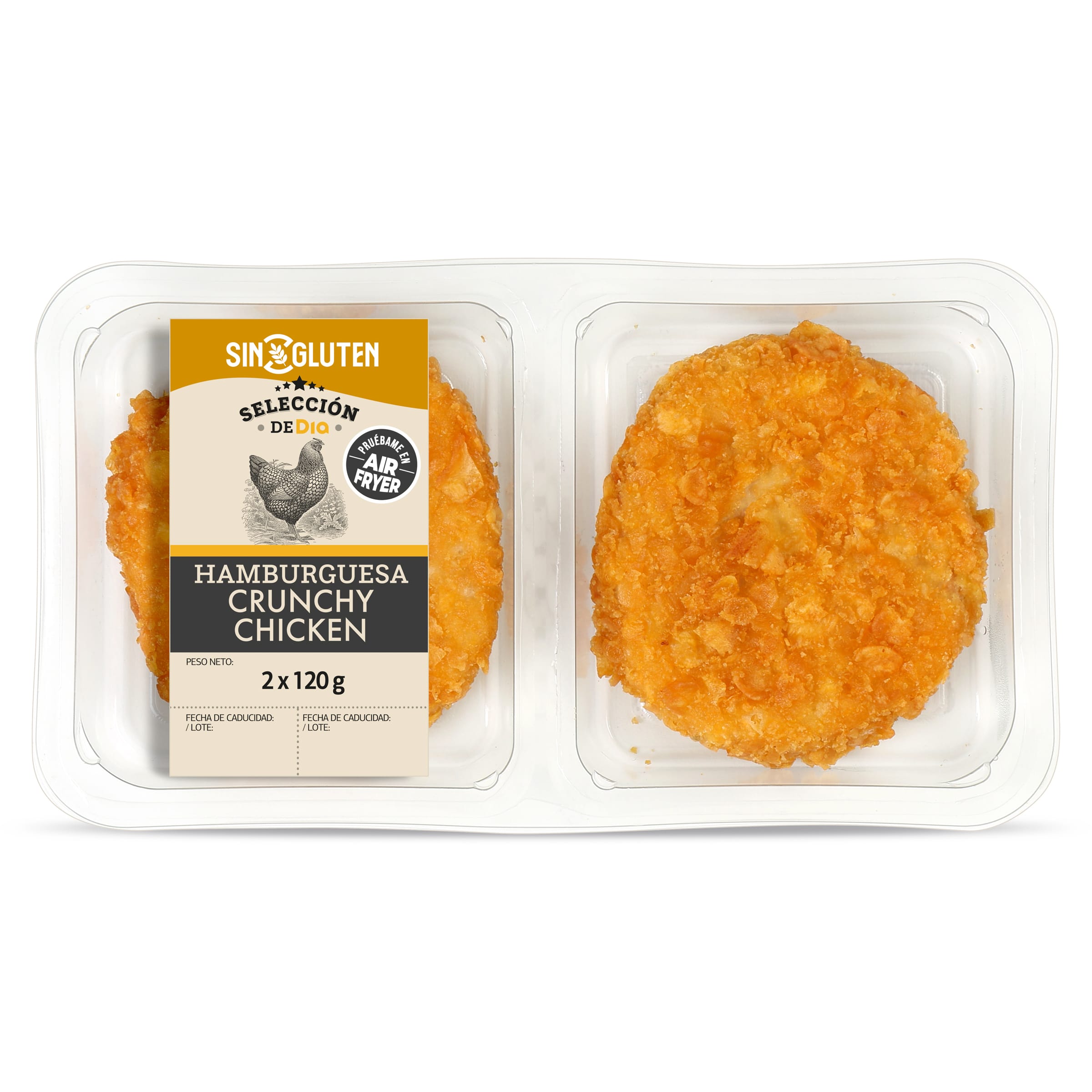 Burger crunchy de pollo Selección de Dia 240 g